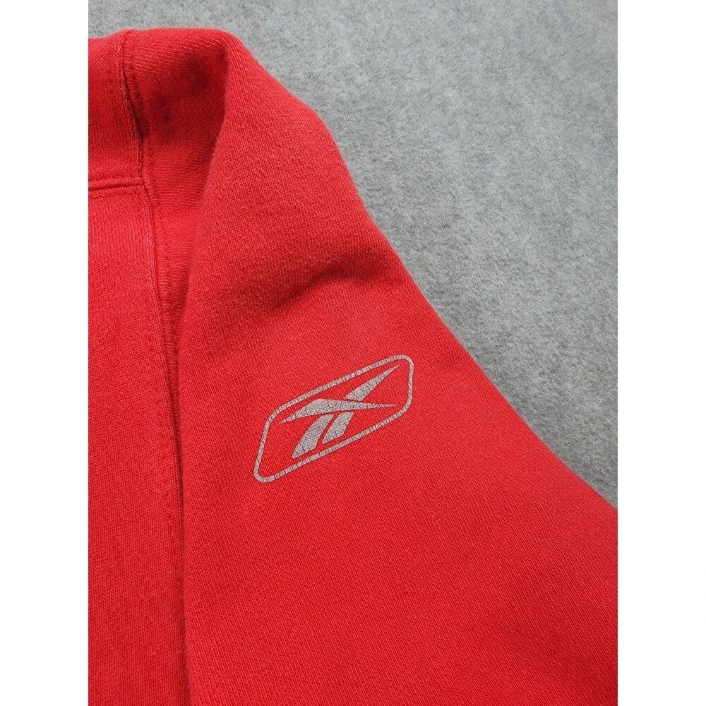 Vintage Reebok Kansas City‎ Chiefs Sweater Mens M Red Sweatshirt BLEACH NFL Y2K